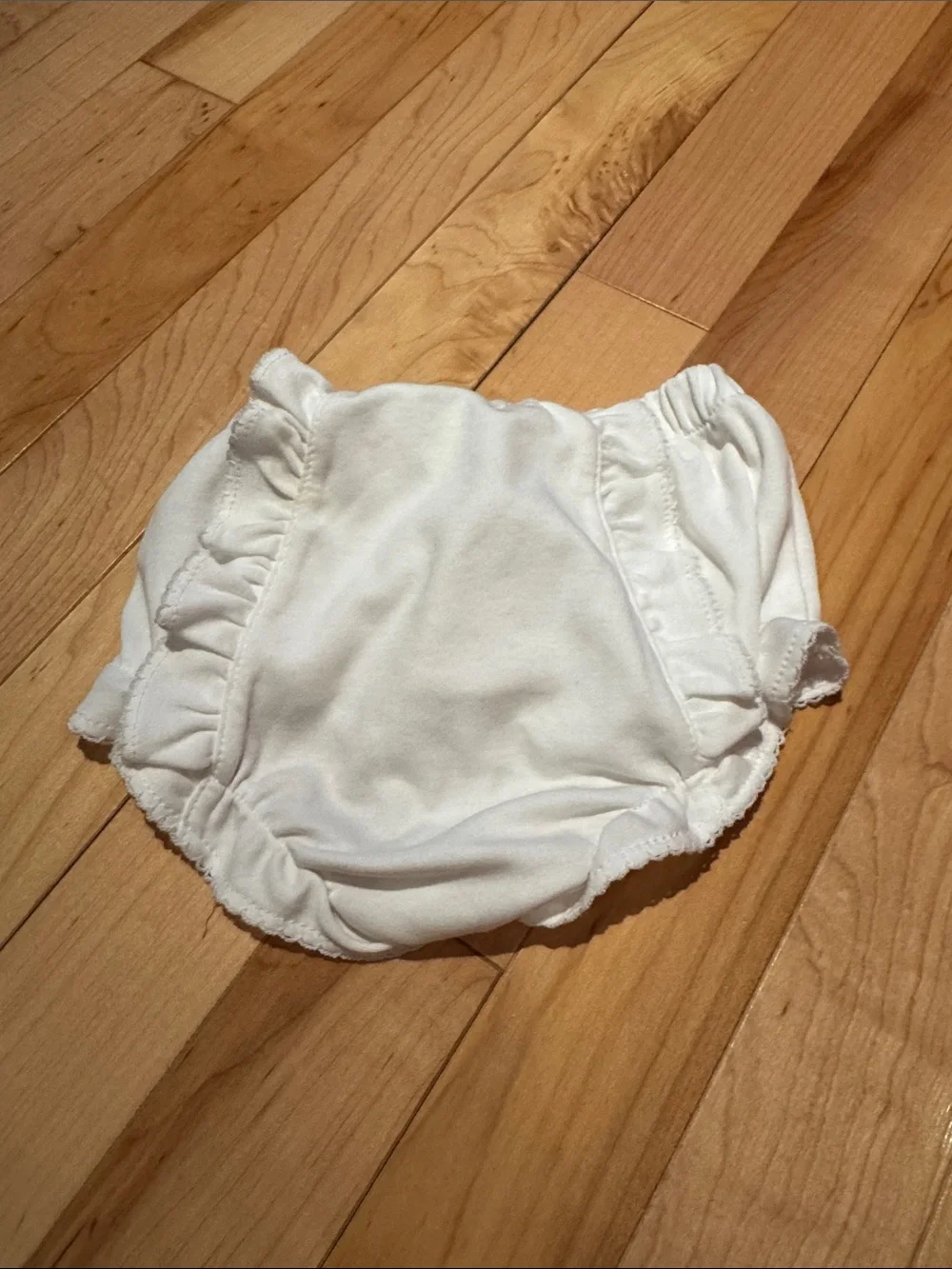 Baby Loren White Pima Knit Diaper Cover / Bloomers